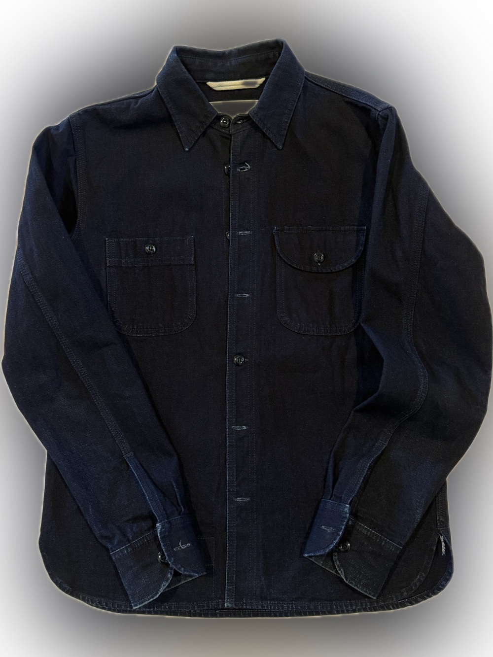 Rogue Territory Dark Indigo Navy Button-Front Work Shirt Jacket